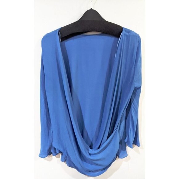 Zara | Open Back Blouse in Blue - Picture 4 of 7